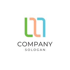 Connection Letter LM communication logo design vector template editable royalty free image download  