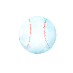 水彩の野球ボール