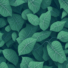 Leaves Seamless Pattern Tiling Creative Florest Nature