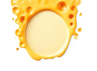 Melted cheese frame . Ai. Cutout on transparent