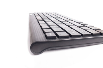 black werelles keyboard isolated on white background