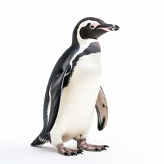 penguin isolated on white wild animal of nature