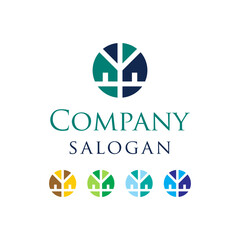 Round circle nature  logo design vector template editable royalty free image download  