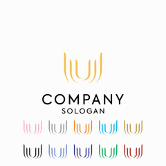 Letter U real estate urban logo design vector template editable royalty free image download  