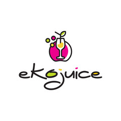 Eco juice bar logo design ideas business name vector 
