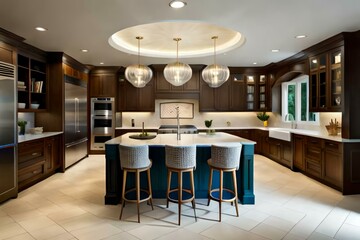 Fototapeta premium Kitchen bohemian-style interior design