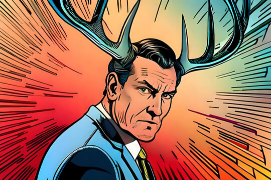 Cuckold - Man with deer horns