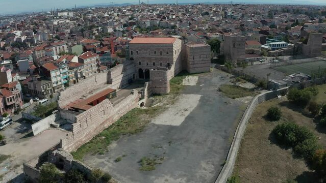 Aerial Constantinople Tekfur Palace Ayvansaray Istanbul Turkey