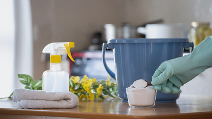 重曹と掃除道具