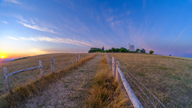 Jack and Jill Windmill near Brighton, South Downs National Park