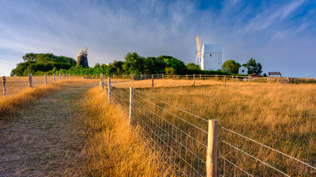Jack and Jill Windmill near Brighton, South Downs National Park