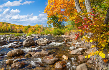 Autumn in the Carrabassett Valley - Maine - Narrow Gauge Pathway