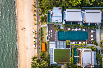 Aerial view of Na Jomtien, Pattaya City, Sattahip District, Chon Buri, Thailand