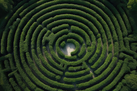 green maze from high angle
