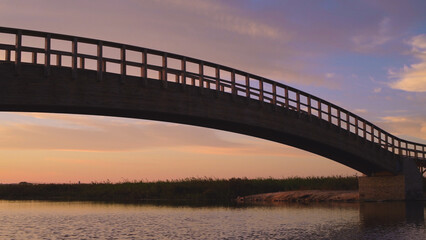 Wooden bridge over the water