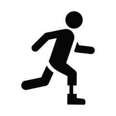 paralympic glyph icon illustration vector graphic