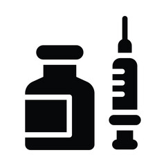 insulin glyph icon illustration vector graphic