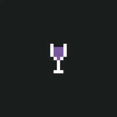Obraz premium this is beverage icon in pixel art with black background ,this item good for presentations,stickers, icons, t shirt design,game asset,logo and your project.