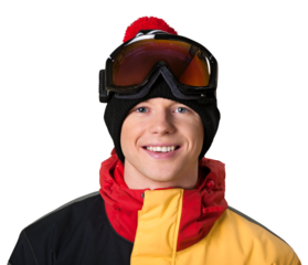 Male skier,snowboarder