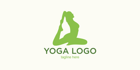 Yoga logo design simple concept Part 3