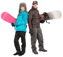 Happy Couple at Ski Resort