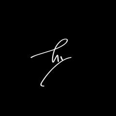 hy Initial Handwriting Signature Monogram Logo Vector