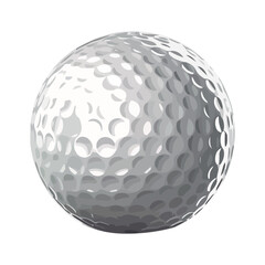Golf ball isolated, ready for swing