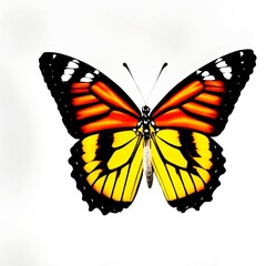 Colorful butterfly isolated on white background. Generative AI