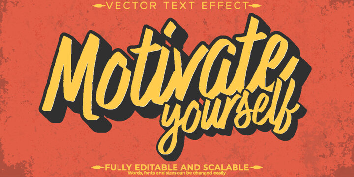 Quote text effect, editable motivation and inspiration text style