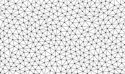 seamless abstract geometric polygonal with dots repeatable pattern swatch background, editable stroke width, black and white