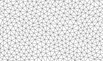 seamless abstract geometric polygonal repeatable pattern swatch background, editable stroke width, black and white