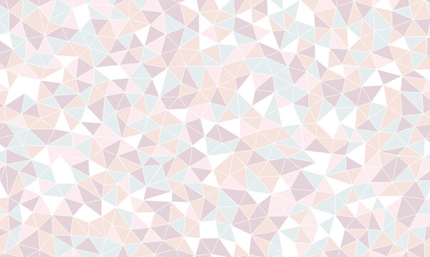 seamless abstract geometric polygonal repeatable pattern swatch background, pastel pink blue purple orange yellow colors