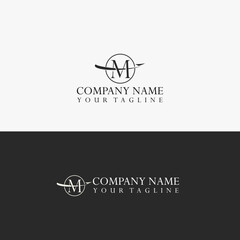 Designing an Eye-Catching Logomark with Letter M with Flying Paper Plane in a Circular Line.