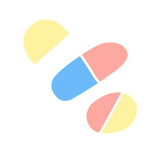 Health capsule medicine icon 