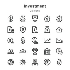 Icons collection on investment and related topic
