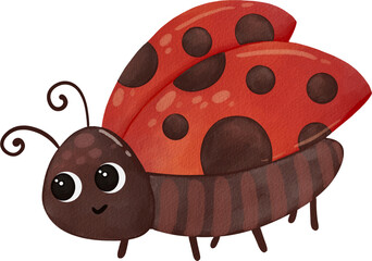 Lady Bug Watercolor © bentoe