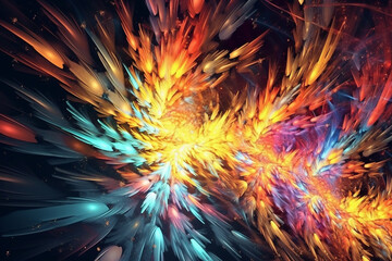 Abstract vivid fractal background,4k Ultra hd, Generative AI