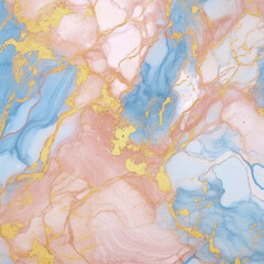 High-res of blue and pink marble texture illustration. Ai Generated
