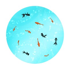 Obraz premium 金魚のアイコン