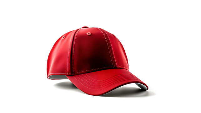 baseball red cap isolated on white background. Generative AI