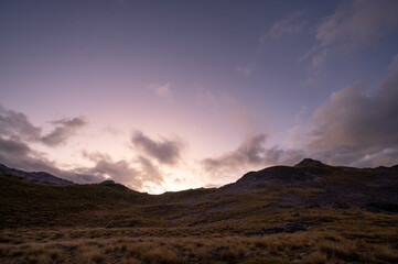 Sunset in Nelson Lakes National Park