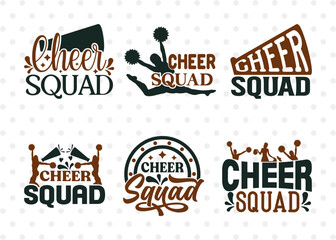 Cheer Squad SVG Bundle, Cheerleading Svg, Cheer Svg, Cheer Life Svg, Cheer Team Svg, Cheer Quotes, ETC T00155