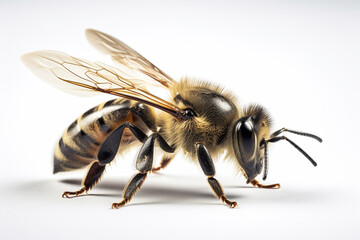 bee on white background