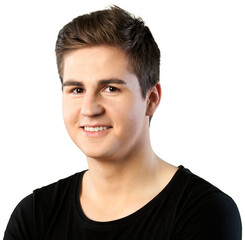 Obraz premium Close Up Smiling Young Man, Isolated