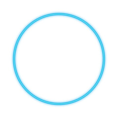 Blue Circle Neon Frame