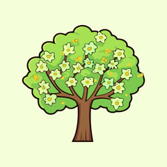 Blossoming Spring Tree, Illustrating the Magic of Nature