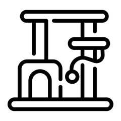 stratching post Line Icon