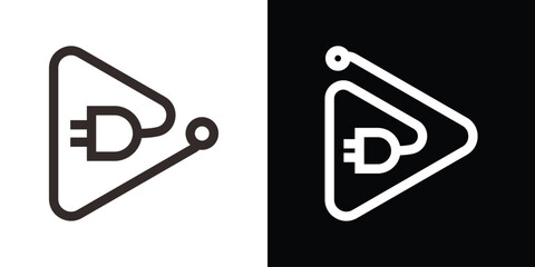 logo design plug and play minimalist icon vector illustration