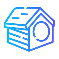 kennel Line Gradient Icon