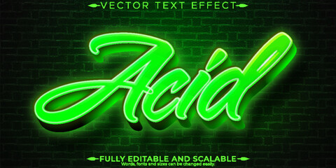 Acid graffiti text effect, editable spray and urban font style © QuillArtistry